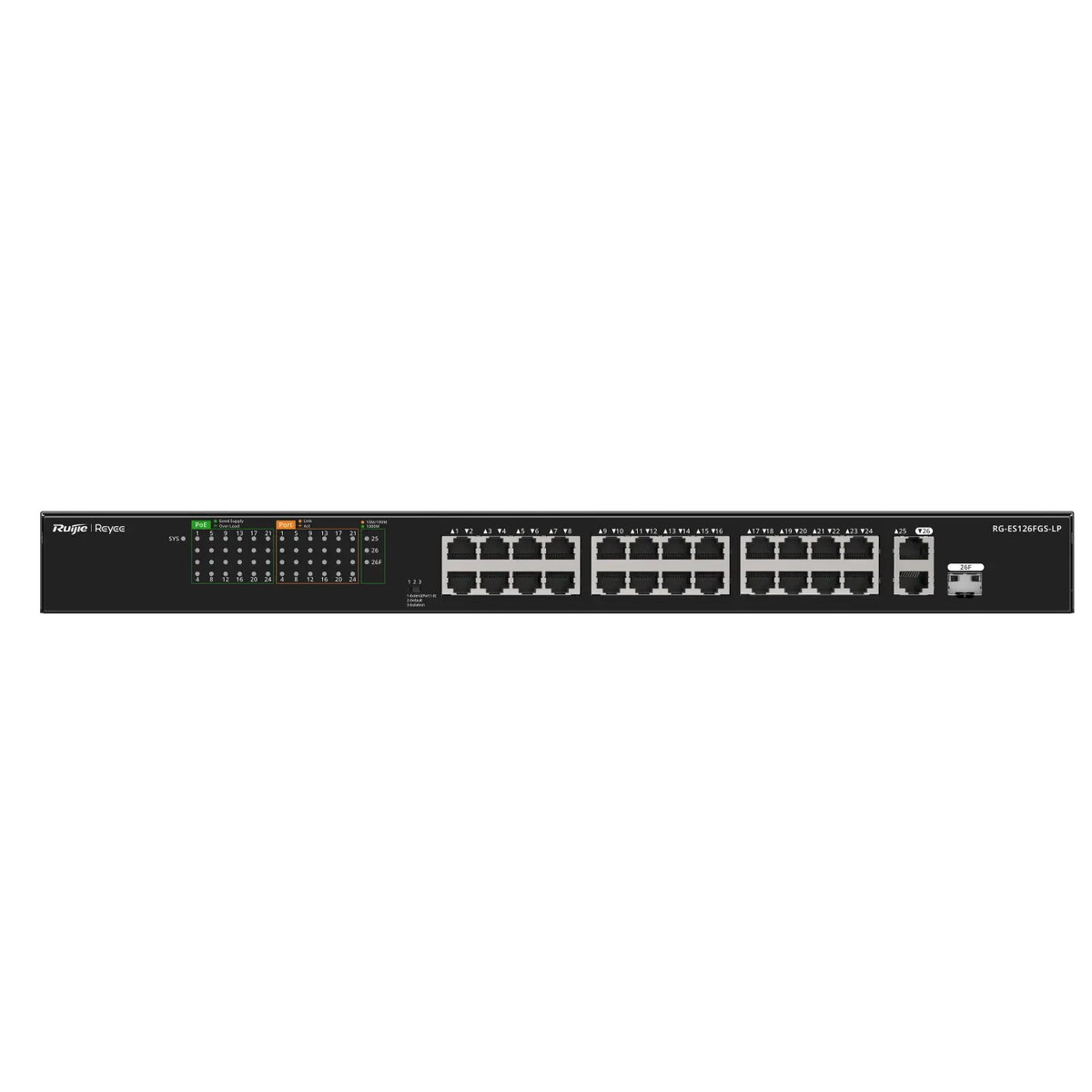 Tīkla slēdzis RUIJIE RG-ES126FGS-LP — Unmanaged