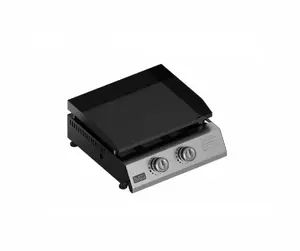Gas barbecue Black & Decker BXOP4900E — 2-burner, 450×360 mm grill surface, stainless steel, rotary controls