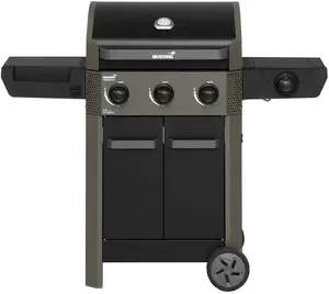 Gas grill Mustang Augusta 3+1, model 641567 — 3 burners plus side burner, stainless steel construction