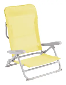 Кемпинговый стул Outwell 410145 — 2-ножечный складной, желтый, грузоподъёмность 120 кг, 4.8 кг, 540×620 мм