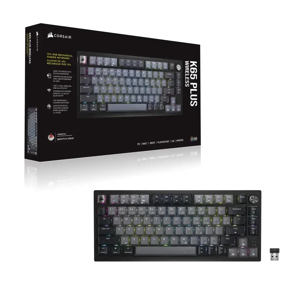 CORSAIR K65 PLUS WIRELESS 75% mechanical keyboard Photo 5