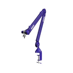 Broadcast microphone stand RØDE PSA-1+ — desk-mount boom arm, purple, max height 94 cm, includes desk clamp and 3/8"–5/8" adaptor