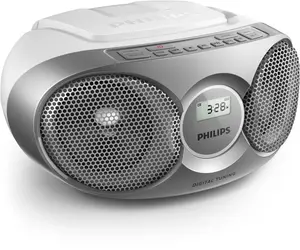 Portable stereo system Philips AZ215S/12 — 3 W RMS, FM radio, CD‑DA/CD‑R/CD‑RW, AC/Battery, silver