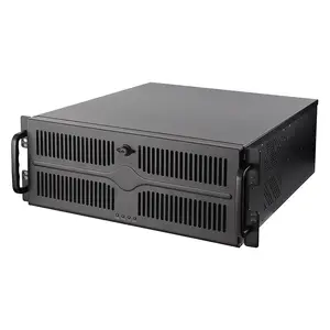 Servera korpuss Rack CHIEFTEC UNC-409S-AIO-OP — Rack, atbalsta Mini-ITX/ATX/EATX/SSI, 2×3.5" + 2×2.5", priekšējie radiatori 120/240/360 mm, melns