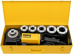 Threading machine REMS Amigo 2 — electric pipe threader for 1/2"–2" pipes