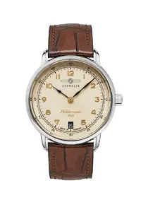 Rokaspulkstenis Zeppelin Mediterranee 96415, analogs, korpuss 36 mm, ādas siksniņa