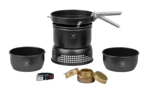 Camping stove set Trangia 37-5 UL/BL with spirit burner, black