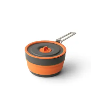 Camp Pot SEA TO SUMMIT Frontier 1 L — aluminium body, silicone rim, stainless steel base, 197.8 g
