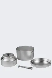 Cooking pot set Trangia Model 628 — stainless steel camping cookware set
