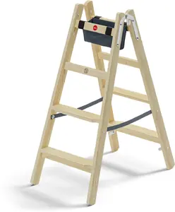 Step ladder Hailo Master H80 2 x 4-step folding aluminium household ladder