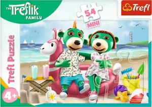 Puzzle TREFL 54-piece mini 'Wesoły świat Treflików 3' — children’s jigsaw puzzle, cardboard pieces