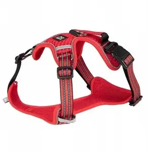 Harness Barry King S, red mesh dog harness, neck 34–42 cm, chest 41–52 cm