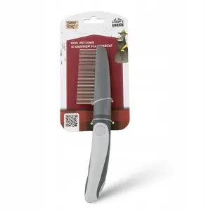 Comb for animals Barry King with handle, 40 teeth, 5 x 22 cm, grey