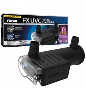 Iebūvējams UVC skaidrotājs Fluval FX UVC priekš FX un Series 7 filtriem, 6 W, maks. 1500 l, 13×29,5×10,5 cm
