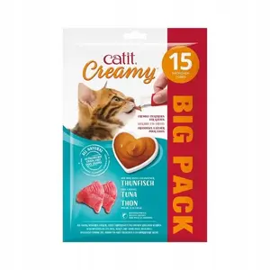 Влажное лакомство для кошек Catit Creamy тунец 15 x 10 г пакетик