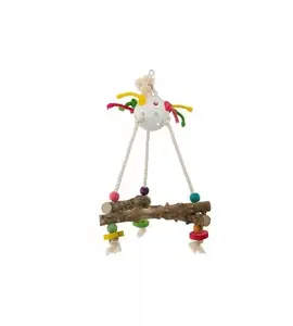 Подвесная деревянная игрушка для птиц Panama Pet PP-51077 — 44 x 27,5 см, деревянный развлекательный аксессуар