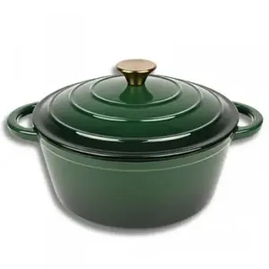 Cast iron enamel pot Atusa 22 cm 3 L green