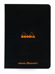 Notepad Clairefontaine Rhodia A5 dotted paper, black cover, 80 g/m², 48 pages