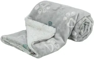 Blanket for dog/cat Trixie Jimmy Soft, soft plush, light grey, 100 x 70 cm