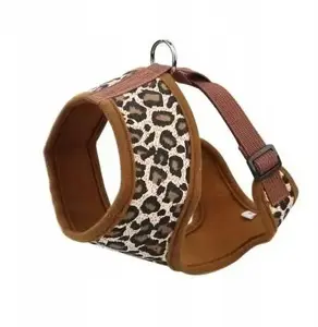 Dog harness Barry King BK-18709 S leopard pattern — neck 27 cm, chest 37–47 cm
