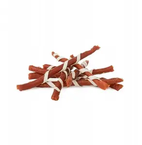 Dog Treat Sticks Hau & Miau Pausesnack — lamb sticks wrapped in fish, 500 g