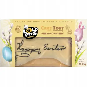 LOLO PETS CLASSIC suns kūka „Happy Easter”, vaniļas garša, 250 g