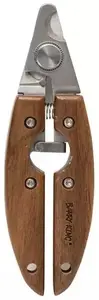 Pet nail clipper Barry King BK-14637 with walnut wood handle and steel blades, cutting width 4.4 cm, length 13.9 cm
