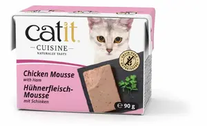 Влажный корм для кошек Catit 42141 для взрослых, курица и ветчина, без зерна, 90 г