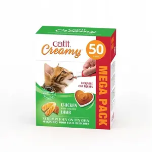 Catit Creamy Megapack kaķu našķis vistas ar jēra gaļu 50 x 10 g