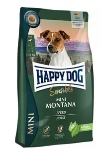 Dry dog food Happy Dog Sensible Mini Montana — Adult, Mini breed 5–10 kg, Horse, 4 kg, Grain-free
