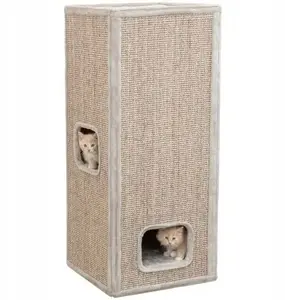 Cat tower Trixie Juno, gray, 116 cm, three-level scratching post and resting platform