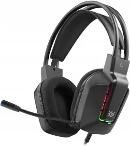 Vadu USB spēļu austiņas DEFENDER GOTHIC RGB ar mikrofonu, melnas