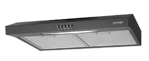 Wall-mounted cooker hood Concept Solution OPP1260BC — 135 m³/h, black, ducted/recirculating, button controls