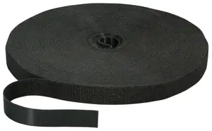 Kabliņu stiprinājums ar velcro Zebra KB20-2500B, poliamīds, 25 000 mm × 20 mm × 2 mm, melns, 1 gab.