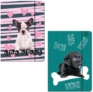 Folder A4 with Elastic Closure Bee-bee Best Friend Dogs — A4 document folder with elastic band