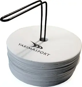 YakimaSport плоские маркеры поля (разметочные маты) набор 24 шт., белые