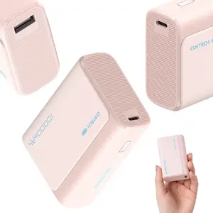 Powerbank Cuktech CP13 10000 mAh 30W USB-C + USB-A portatīvs lādētājs, rozā