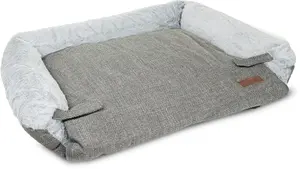 Лежак для собаки barry king BK-14403, темно-серый, 70×60×17 см, съемные чехлы на молниях