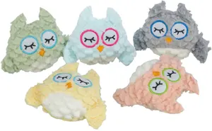 Плюшевая игрушка для кошек Trixie Sówka 11 см с кошачьей мятой, ассортимент цветов, упаковка 100 шт.