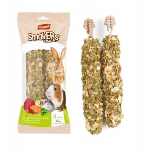 Vitapol Smakers яблочная закуска для грызунов и кроликов в фольге, 90 г, 6 шт. дисплей