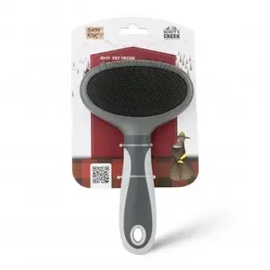 Brush for pets Barry King double-sided gray 11.5 x 19 cm