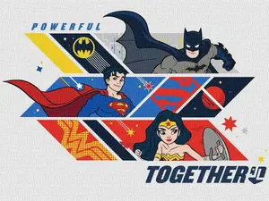 Painting by Numbers Kit Ideyka, 30x40 cm, Super Friends: Powerful Together, 1 pc