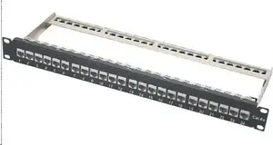 Patch panel 19" 24‑port Cat6A STP Lynx CS XL-PP19-24C6AS-A