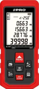 Lāzera tālmērītājs PRO DL-60X — pārnēsājams lāzera attāluma mērītājs, modelis DL-60X