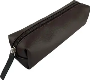 Pencil case Bee-bee model 438023 rectangular Dark Chocolate, single-compartment school pencil case