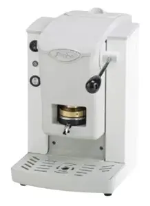 Kapsulu/poda kafijas automāts KRUPS Faber Italia Slot Plast — pusautomāts, ūdens tvertne 1,3 L, 500 W, balts
