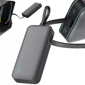 Powerbank Cuktech LPB200N 40W 20000mAh ar integrētu kabeli - pelēks