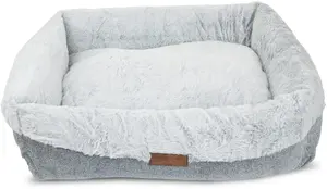 Лежак для собак Barry King BK-14418, серый, 65×55×17 см, с молнией