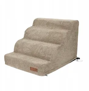 Лестница для собак Barry King BK-14471, серая, 50×42×36 см, с замком