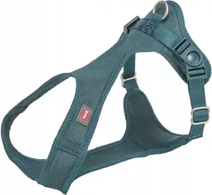 Dog Harness Trixie Comfort Soft petrol XXS–XS 25–35 cm neck/chest 15 mm